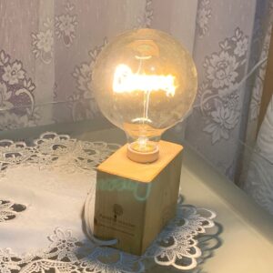 Decorative Wooden Base Lamp – Rustic and Elegant Style
