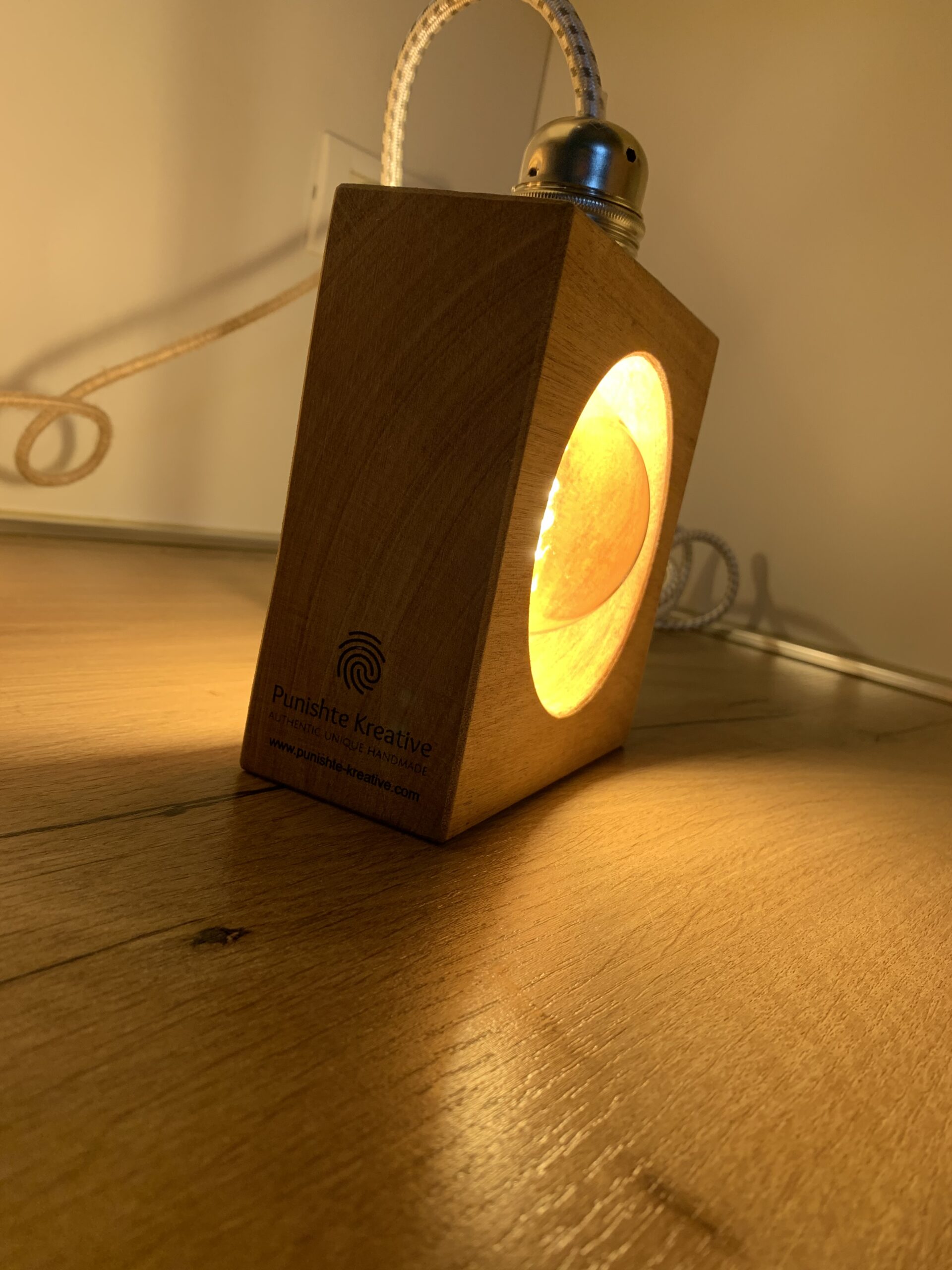 Handcrafted Decorative Wooden Lamp - Image 17