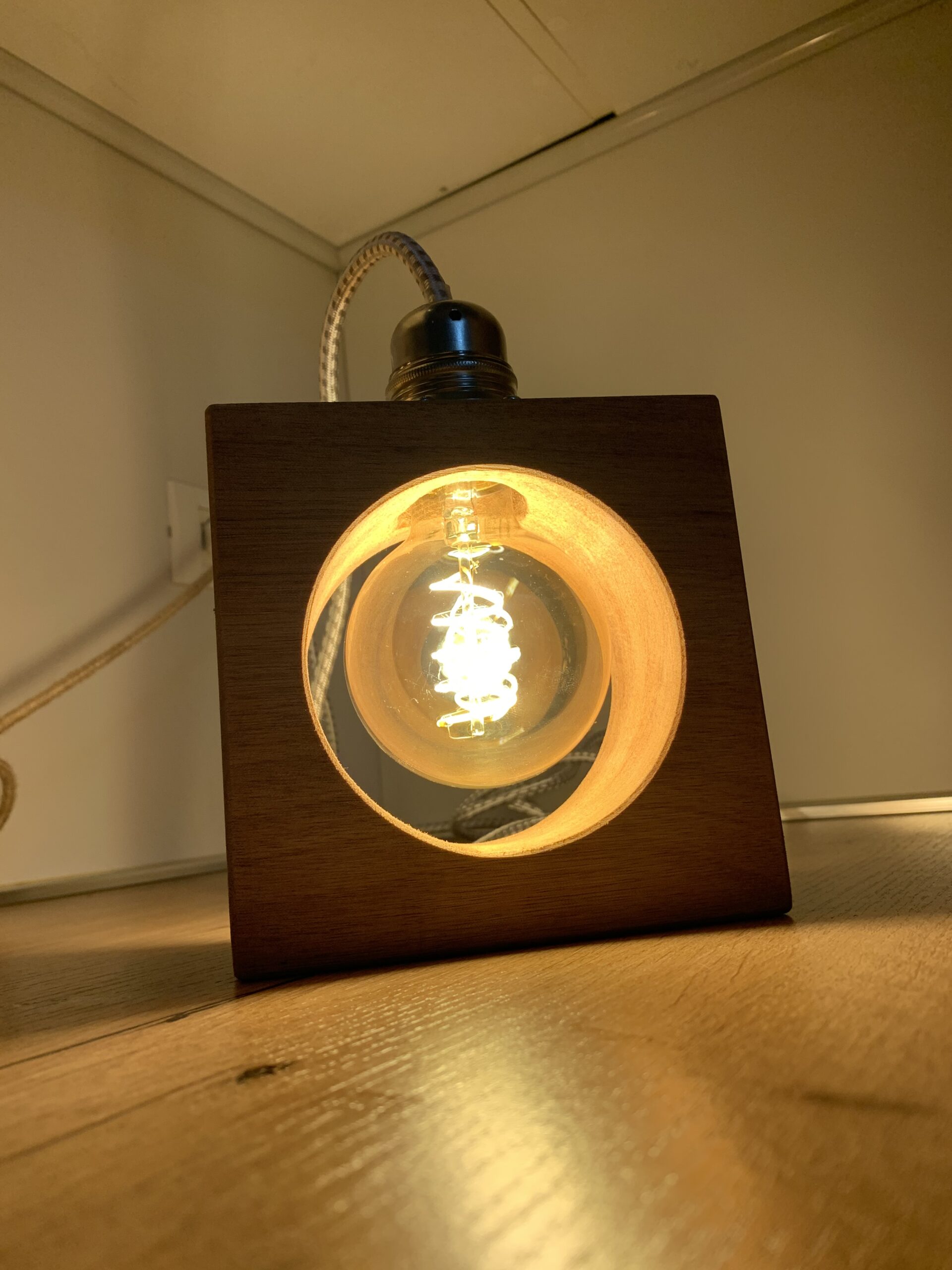 Handcrafted Decorative Wooden Lamp - Image 16