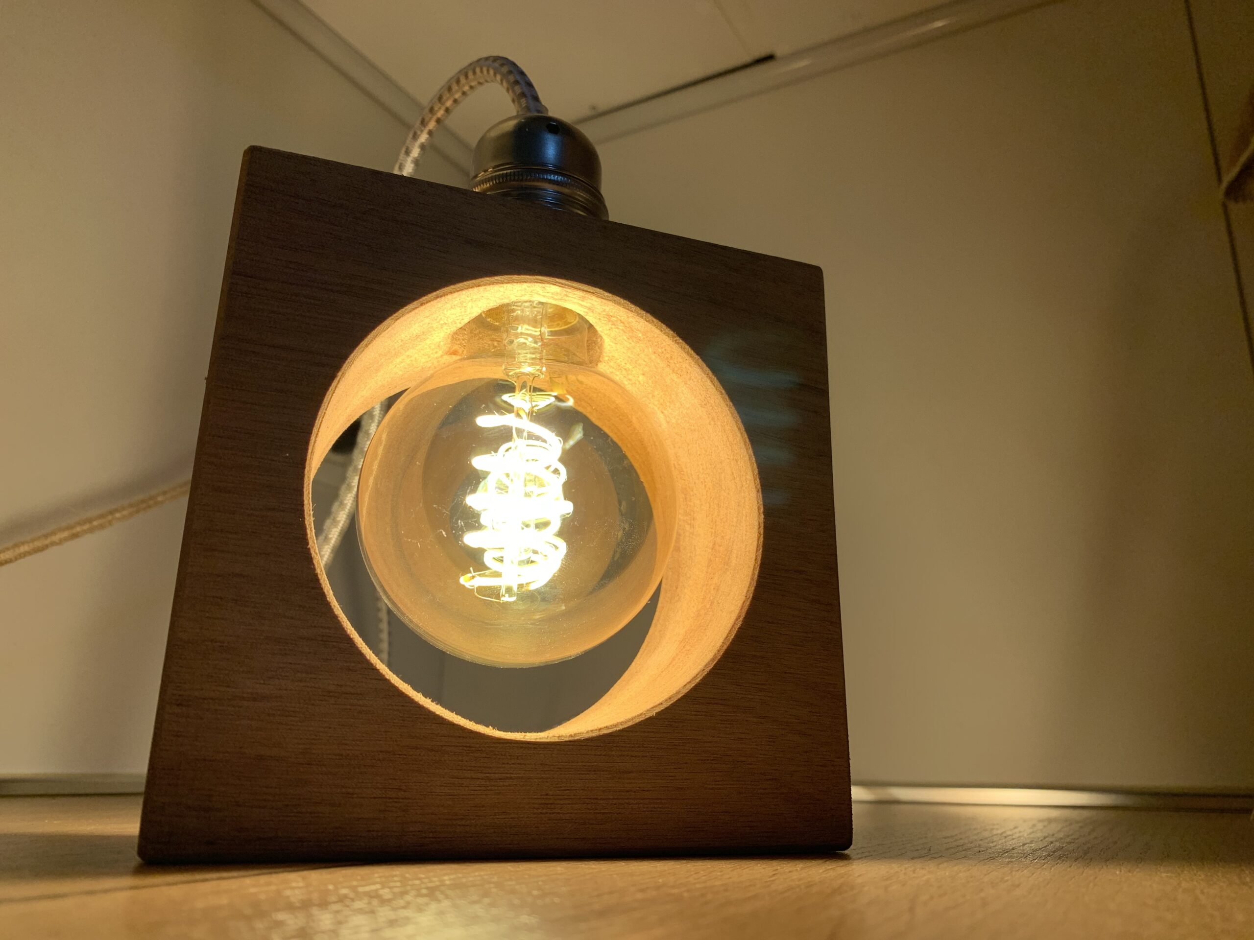 Handcrafted Decorative Wooden Lamp - Image 15