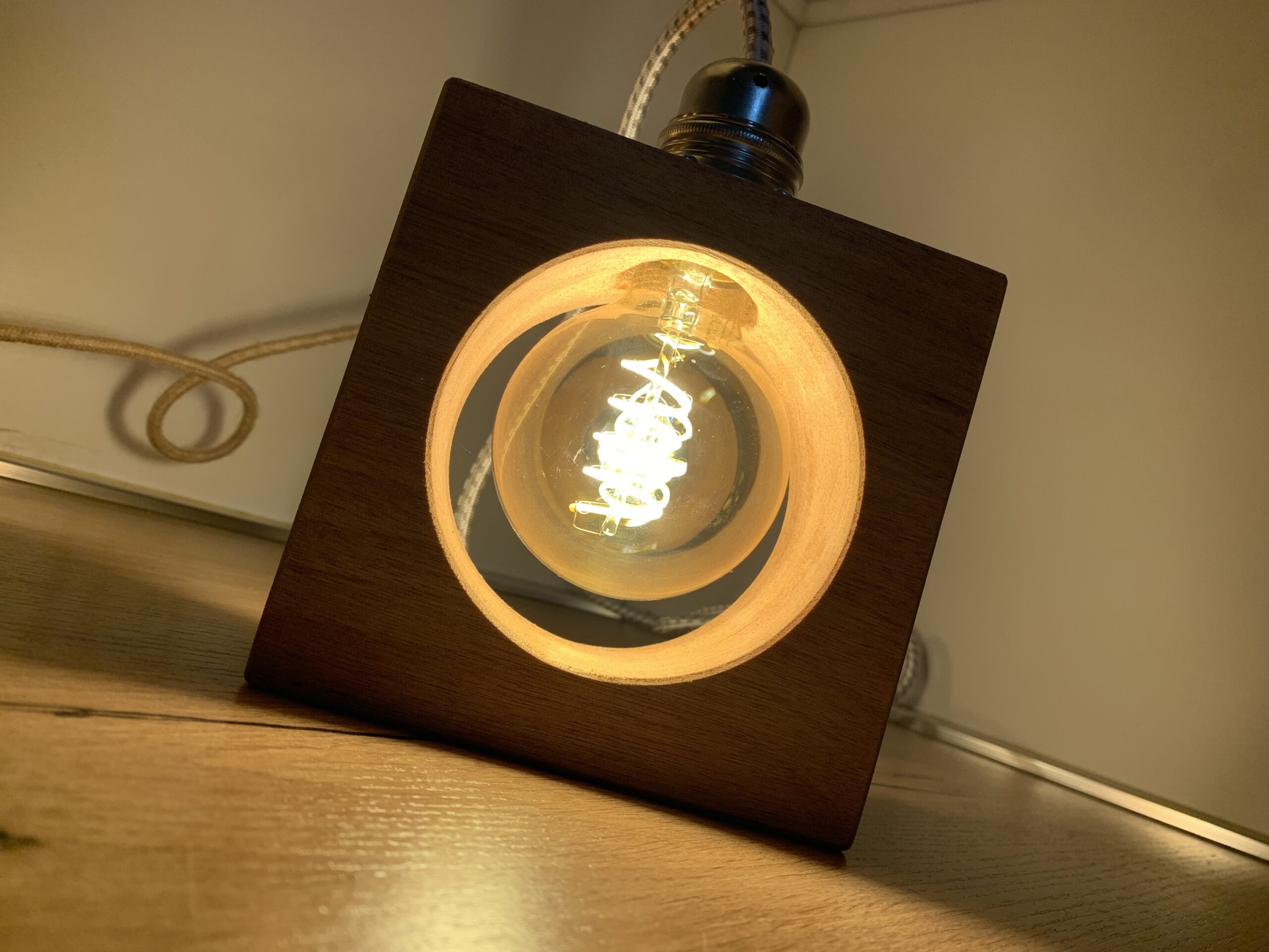 Handcrafted Decorative Wooden Lamp