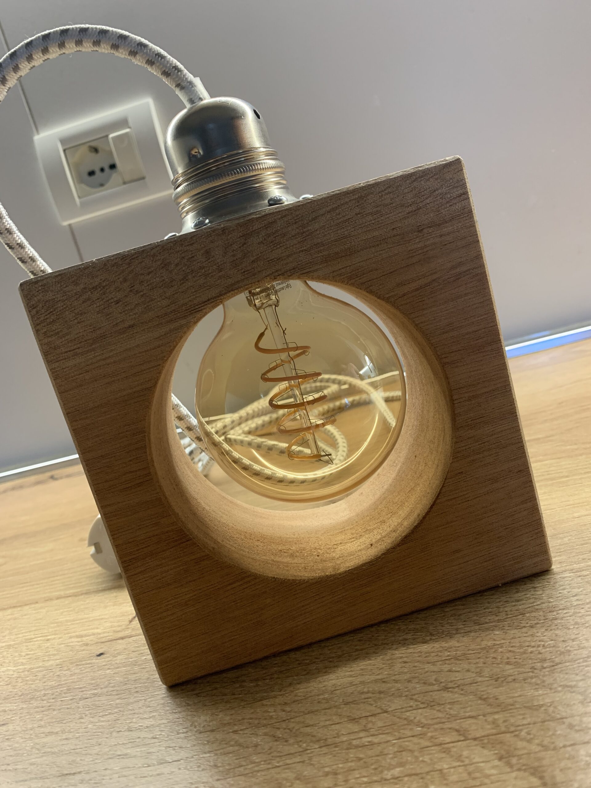 Handcrafted Decorative Wooden Lamp - Image 12