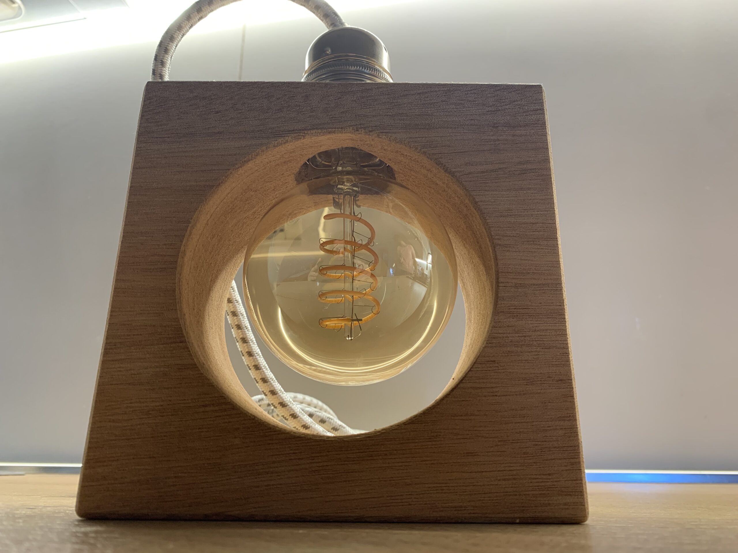 Handcrafted Decorative Wooden Lamp - Image 11