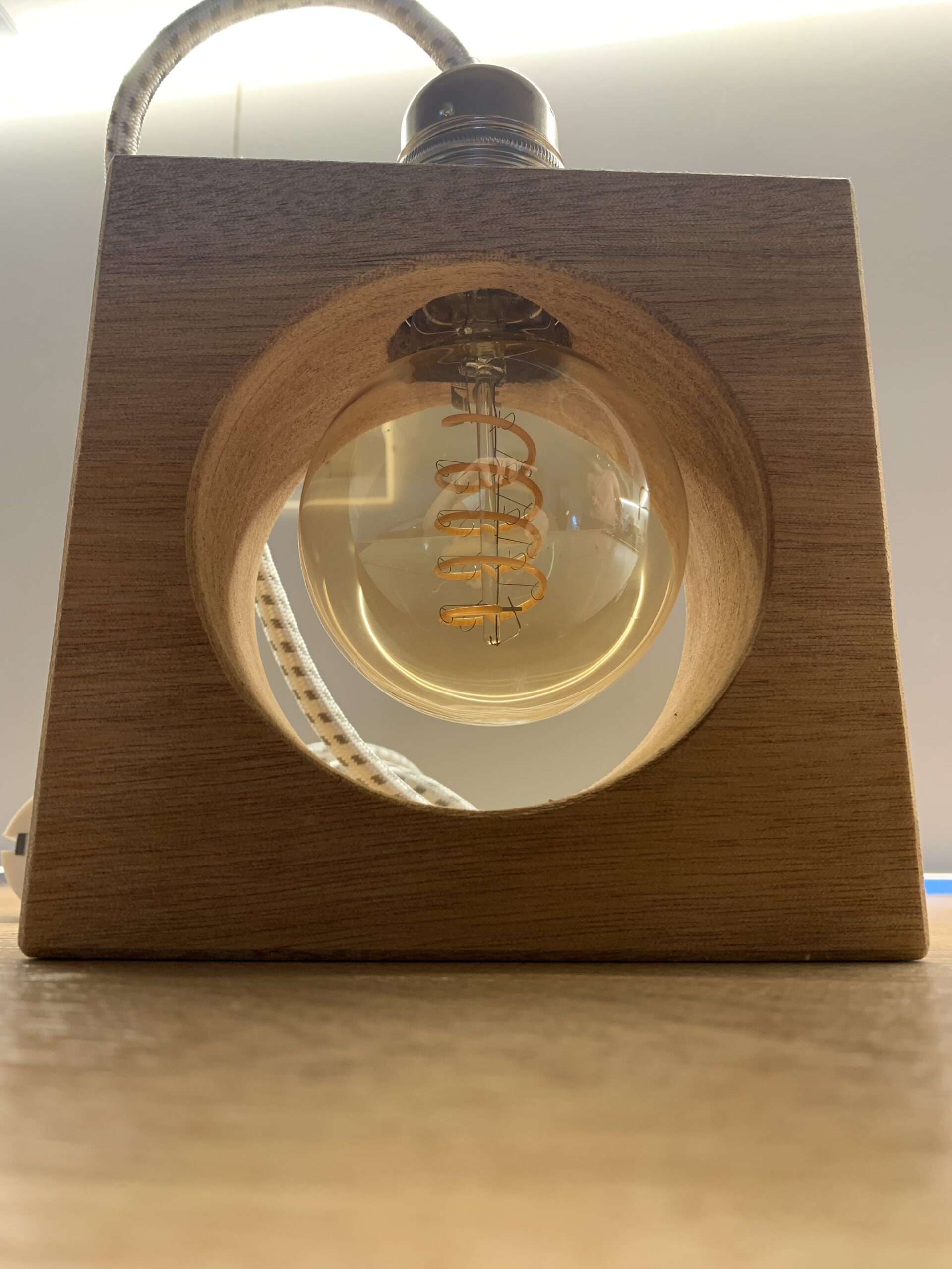 Handcrafted Decorative Wooden Lamp - Image 8