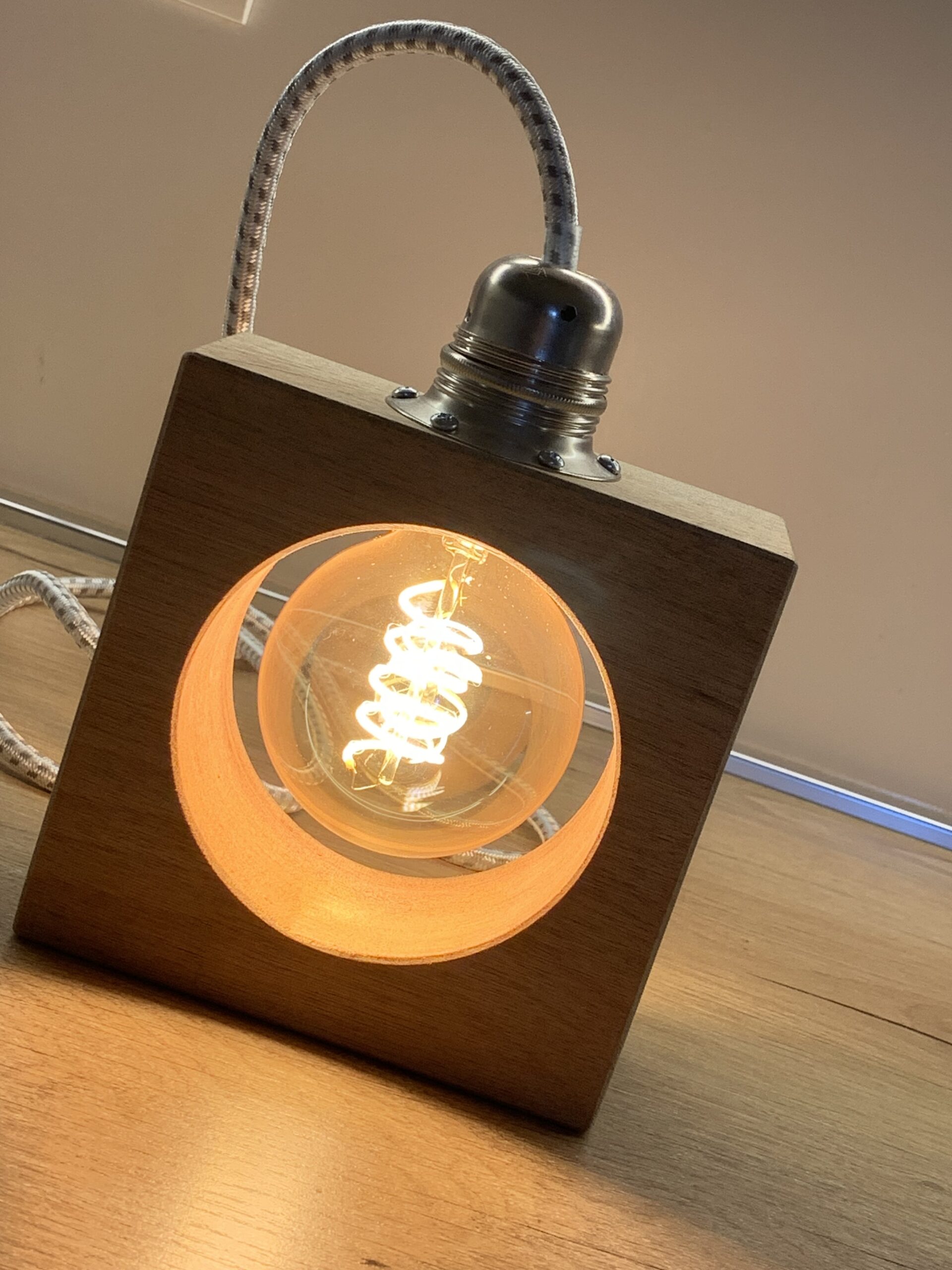 Handcrafted Decorative Wooden Lamp - Image 10