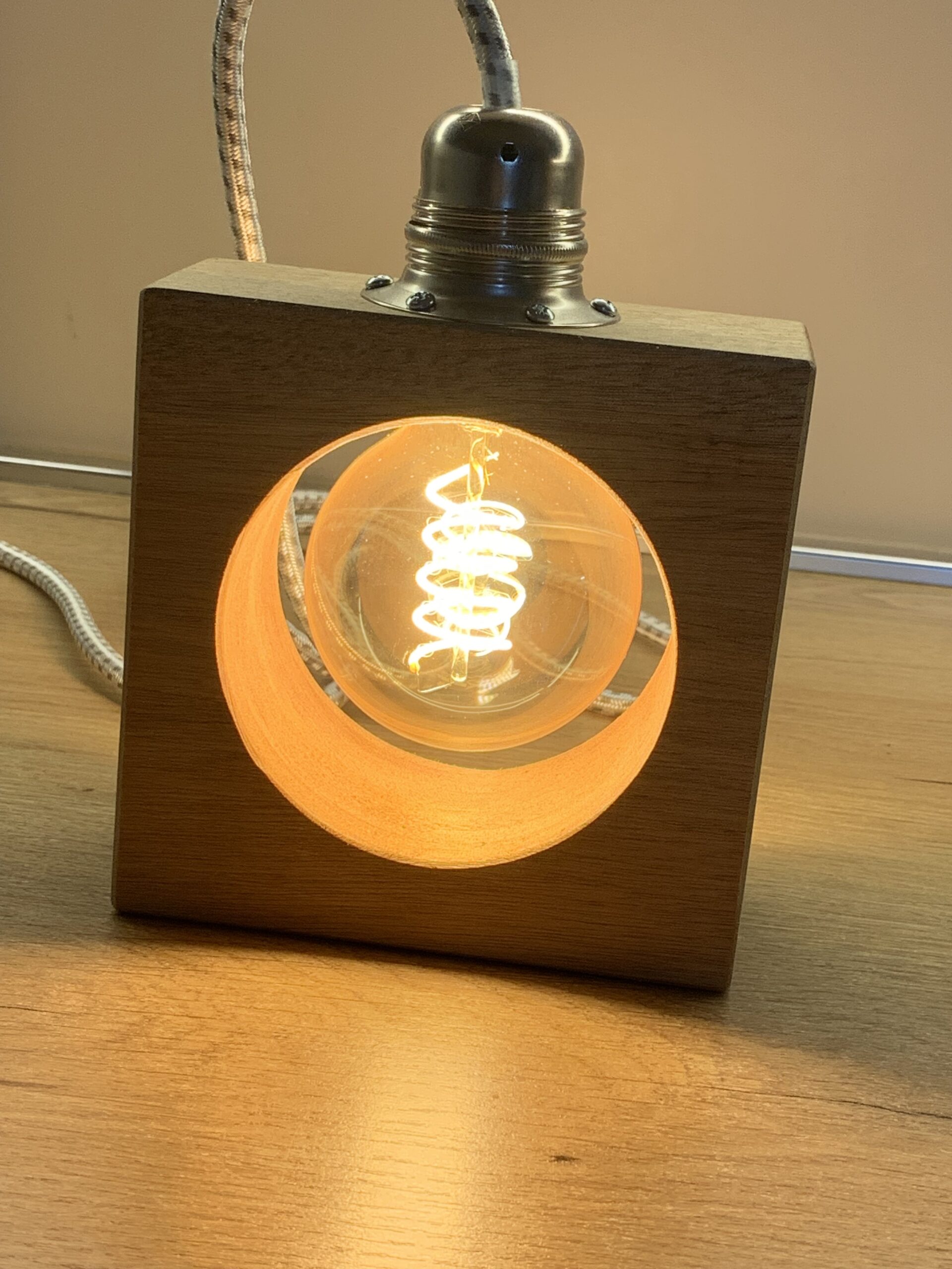 Handcrafted Decorative Wooden Lamp - Image 9