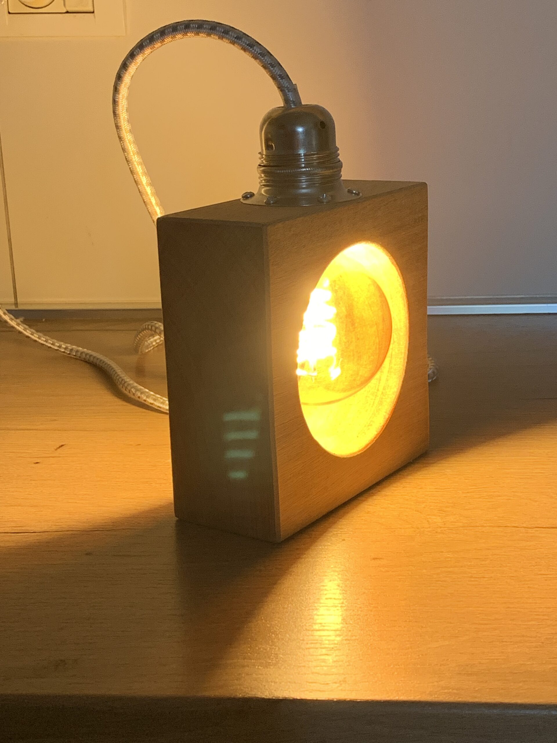 Handcrafted Decorative Wooden Lamp - Image 6