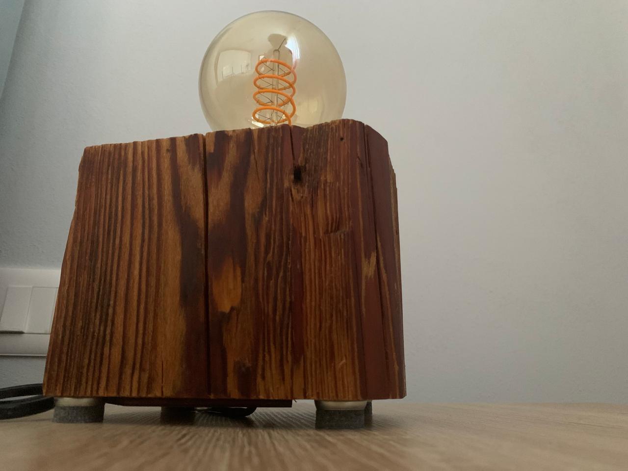 Handmade Natural Wood Table Lamp – Unique Rustic Home Decor - Image 4