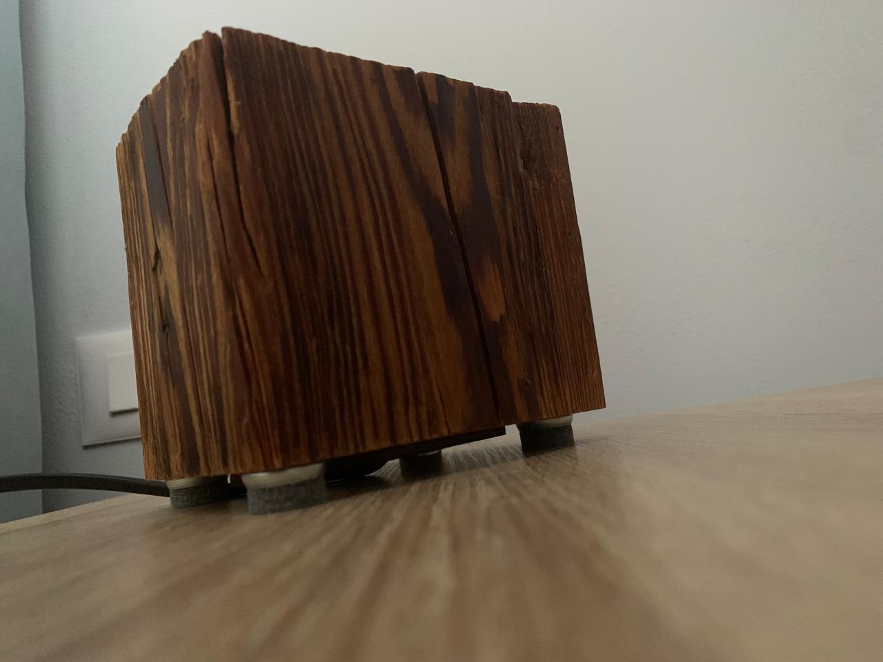 Handmade Natural Wood Table Lamp – Unique Rustic Home Decor - Image 3