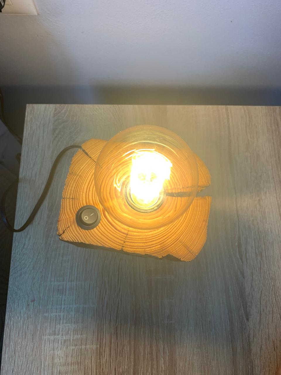 Handmade Natural Wood Table Lamp – Unique Rustic Home Decor - Image 13