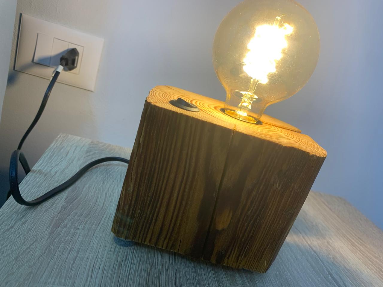 Handmade Natural Wood Table Lamp – Unique Rustic Home Decor - Image 12