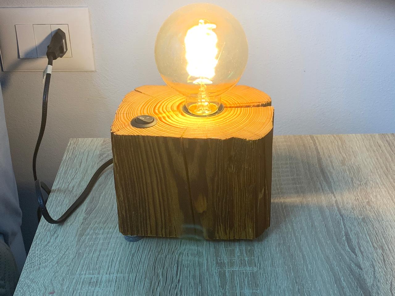 Handmade Natural Wood Table Lamp – Unique Rustic Home Decor - Image 11
